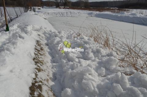 бетонный пруд зимой бетонный пруд зимой